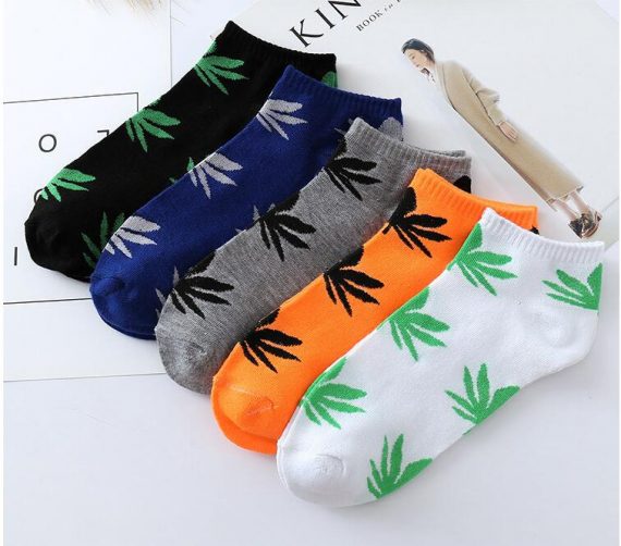 Cartoon ankle socks with weed design - Axonat